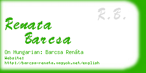 renata barcsa business card